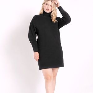 Eloquii Black Turtleneck Sweater Dress